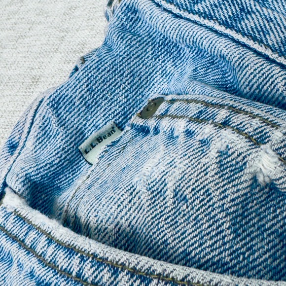 LL Bean Flannel Lined Jeans Mens 34x32 Double L Relaxed Fit Light Wash Blue - Picture 4 of 16
